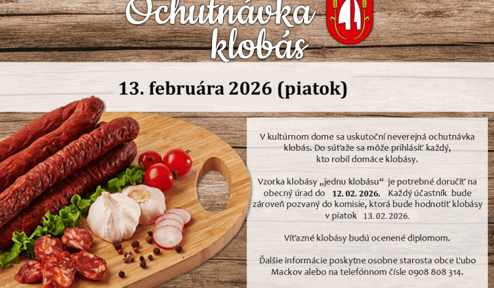 Aktuality / Oznam - Ochutnávka klobás  - foto